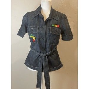 Lucky Brand Unity Jean Shirt Size Small AT1495